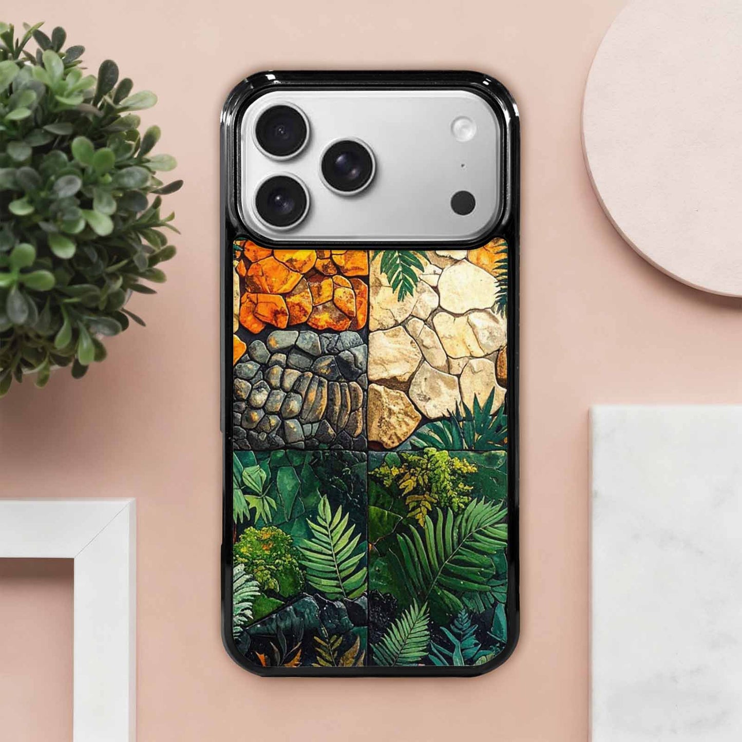 iPhone 17 Pro Max Case — Small Dinosaur Silhouette Pattern, Original Art, Custom Phone Case