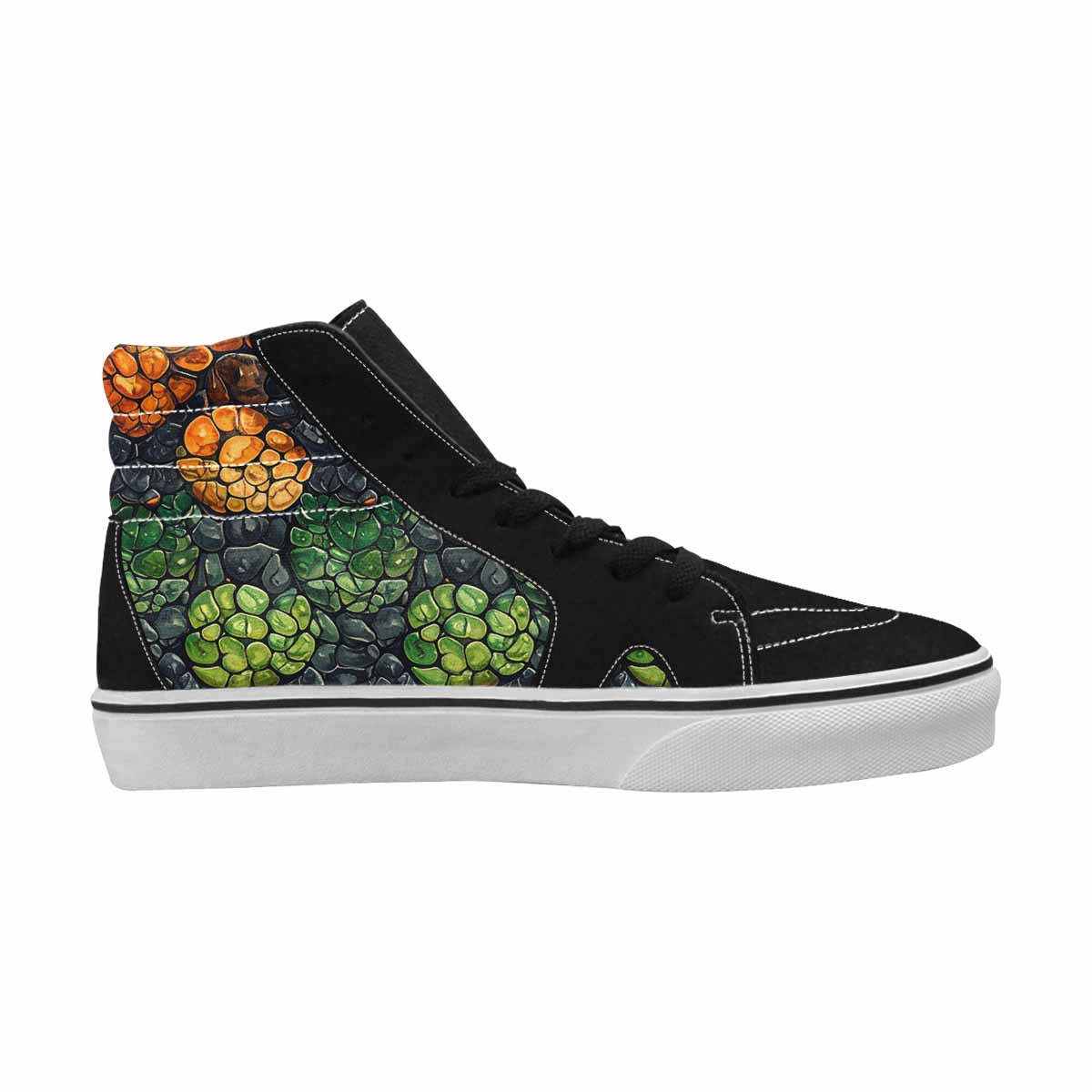 MEN'S Snake Skin Reptile High Top Canvas Surreal Custom Shoes