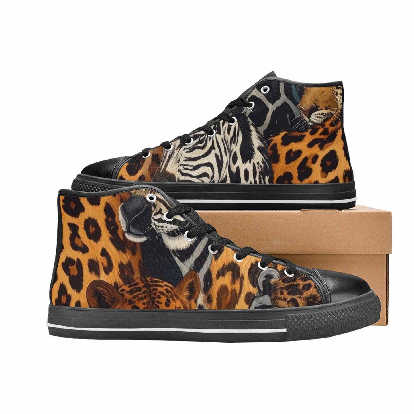 MEN'S Animal Print High Top Canvas Dreamcore Sneakers