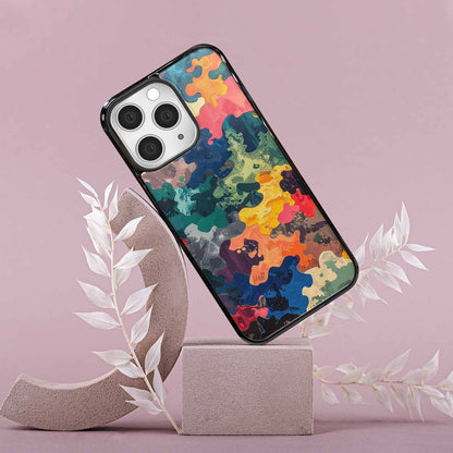 iPhone 15 Pro Max Case — Camo Patches Full Color Vibrant Camo, Custom Printed Phone Case