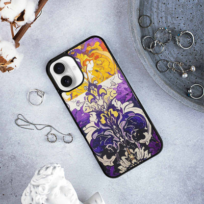 iPhone 16 Plus Case — Nonbinary Flag Color Theme Small Rainbow, Original Design Phone Case