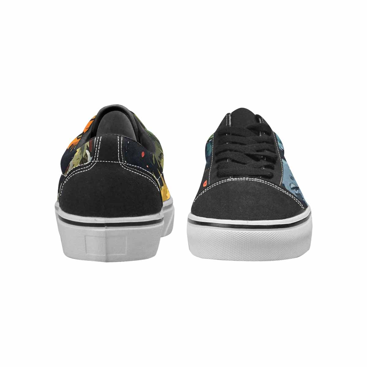 WOMEN'S Monsters  Camo Monsters Lace-Up Canvas Cottagecore Custom Sneakers