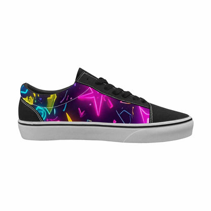 WOMEN'S 80s Retro Motif 80s Lace-Up Canvas Dreamlike Custom Shoes