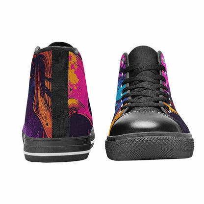 WOMEN'S Skulls Splatter Comic High Top Canvas Y2K Shoes