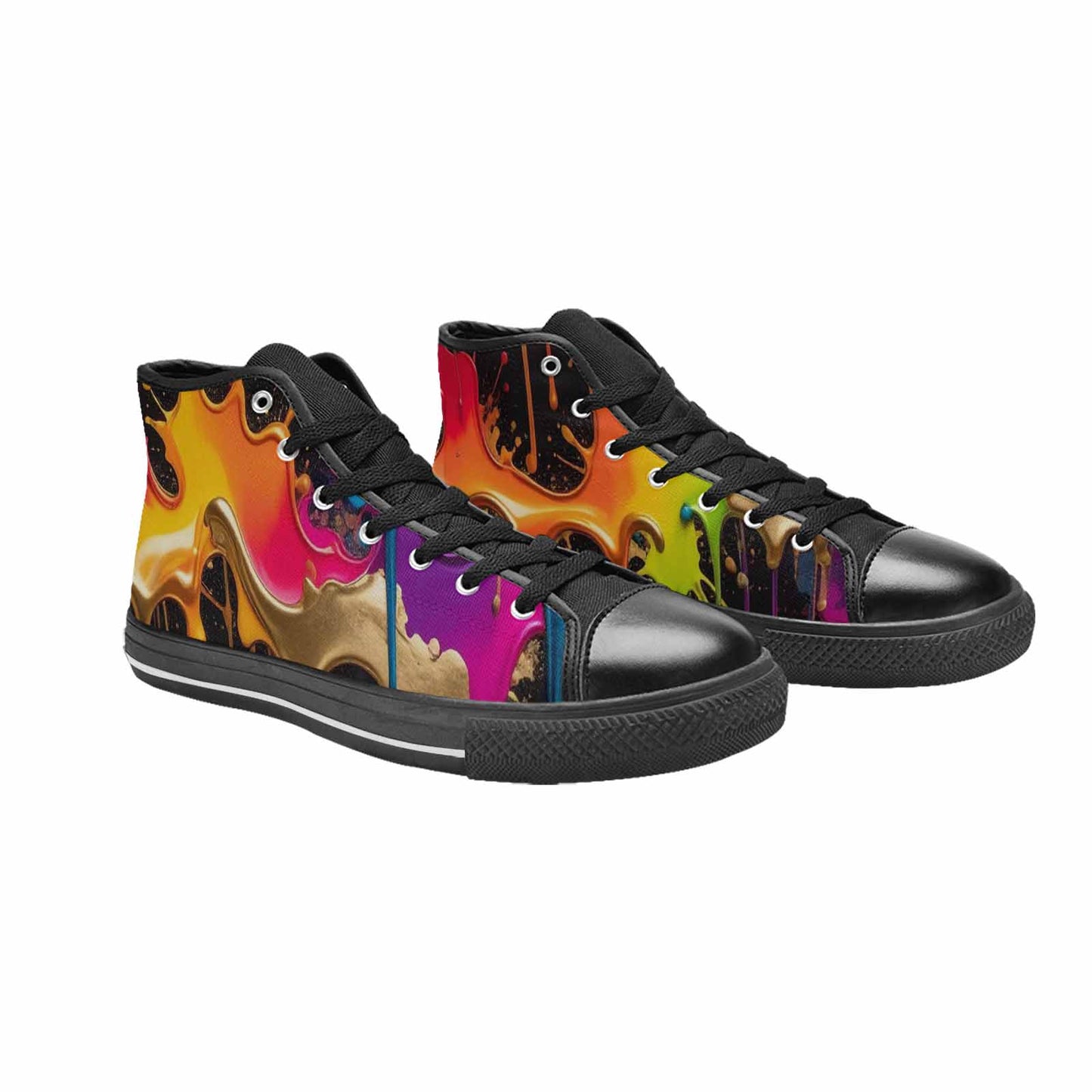 WOMEN'S Paint Splatter High Top Canvas Dreamcore Custom Shoes