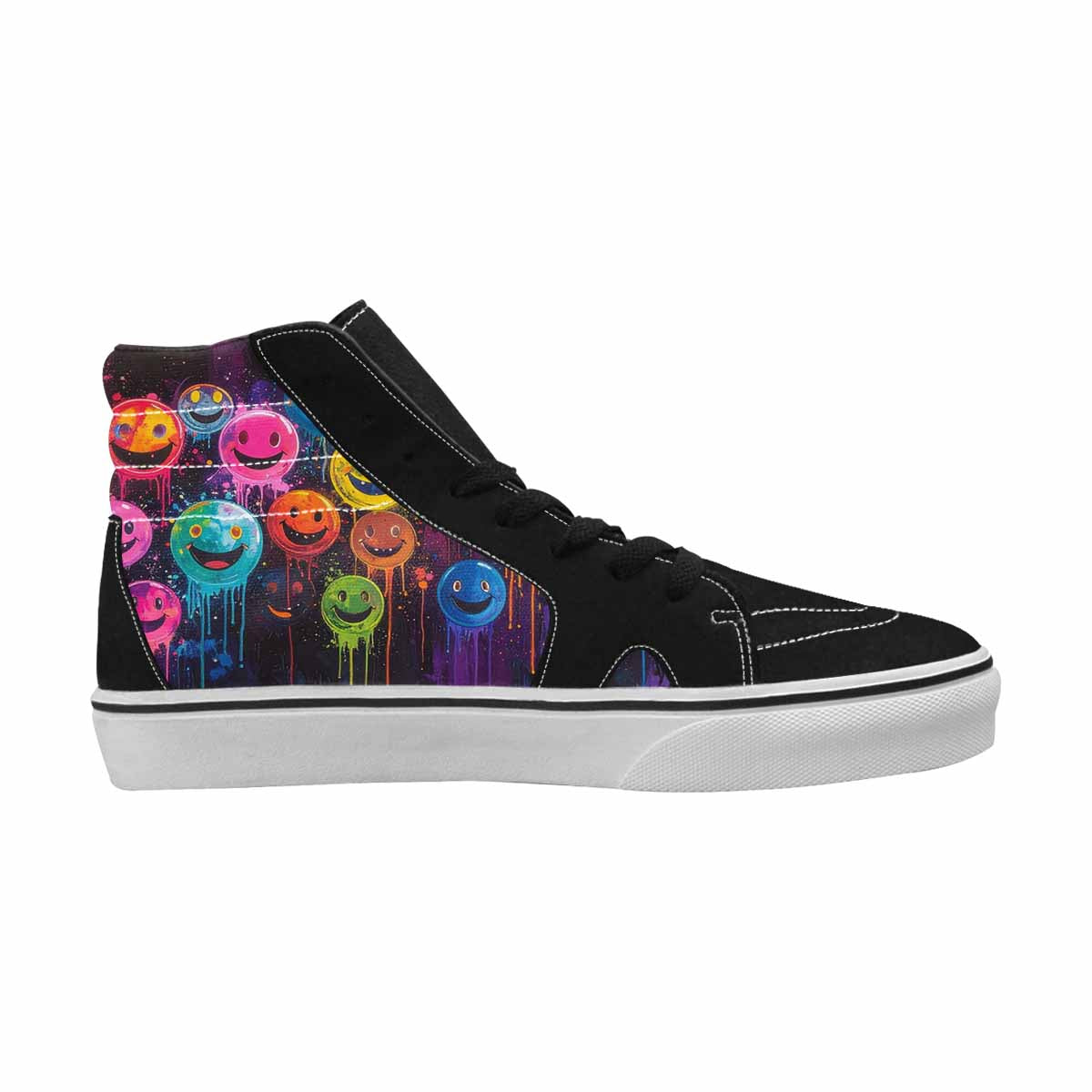 MEN'S Smiley Faces × Glow High Top Canvas Vivid Custom Sneakers