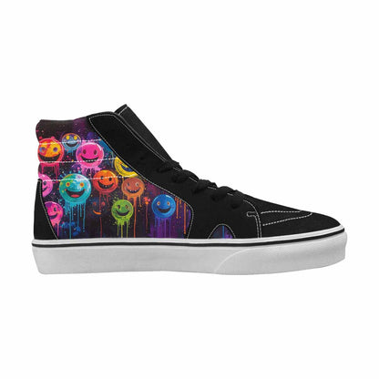 MEN'S Smiley Faces × Glow High Top Canvas Vivid Custom Sneakers