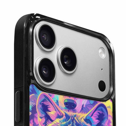 iPhone 17 Pro Case — Neon Zebra Print Wolf Animal Print, Custom Designed Case Cover