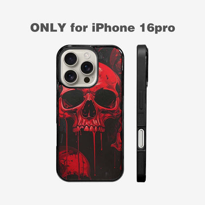 iPhone 16 Pro Case — 1000\'s Of Skulls Overlapping Eachother Everywhere, Custom Art Phone Cover