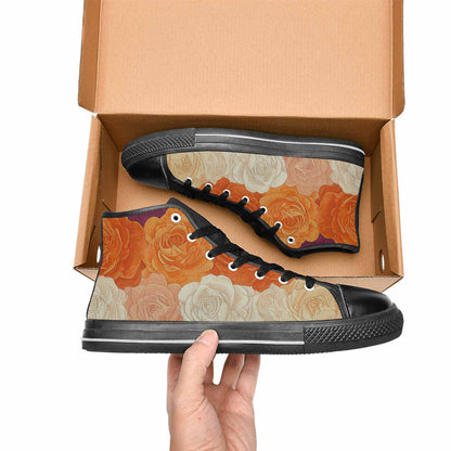 MEN'S Lesbian Flag Color High Top Canvas Vivid Shoes
