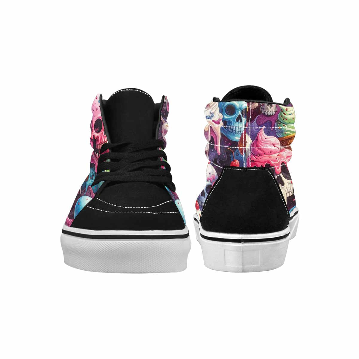 MEN'S Ice Cream Monsters  High Top Canvas Vibrant Chaos Custom Sneakers