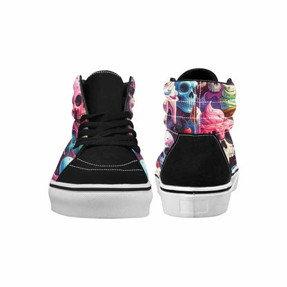 MEN'S Ice Cream Monsters  High Top Canvas Vibrant Chaos Custom Sneakers
