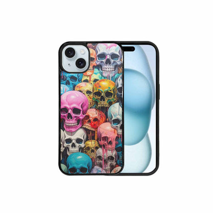 iPhone 15 Plus Case — Skulls Marbleskulls Pattern, Custom Phone Case
