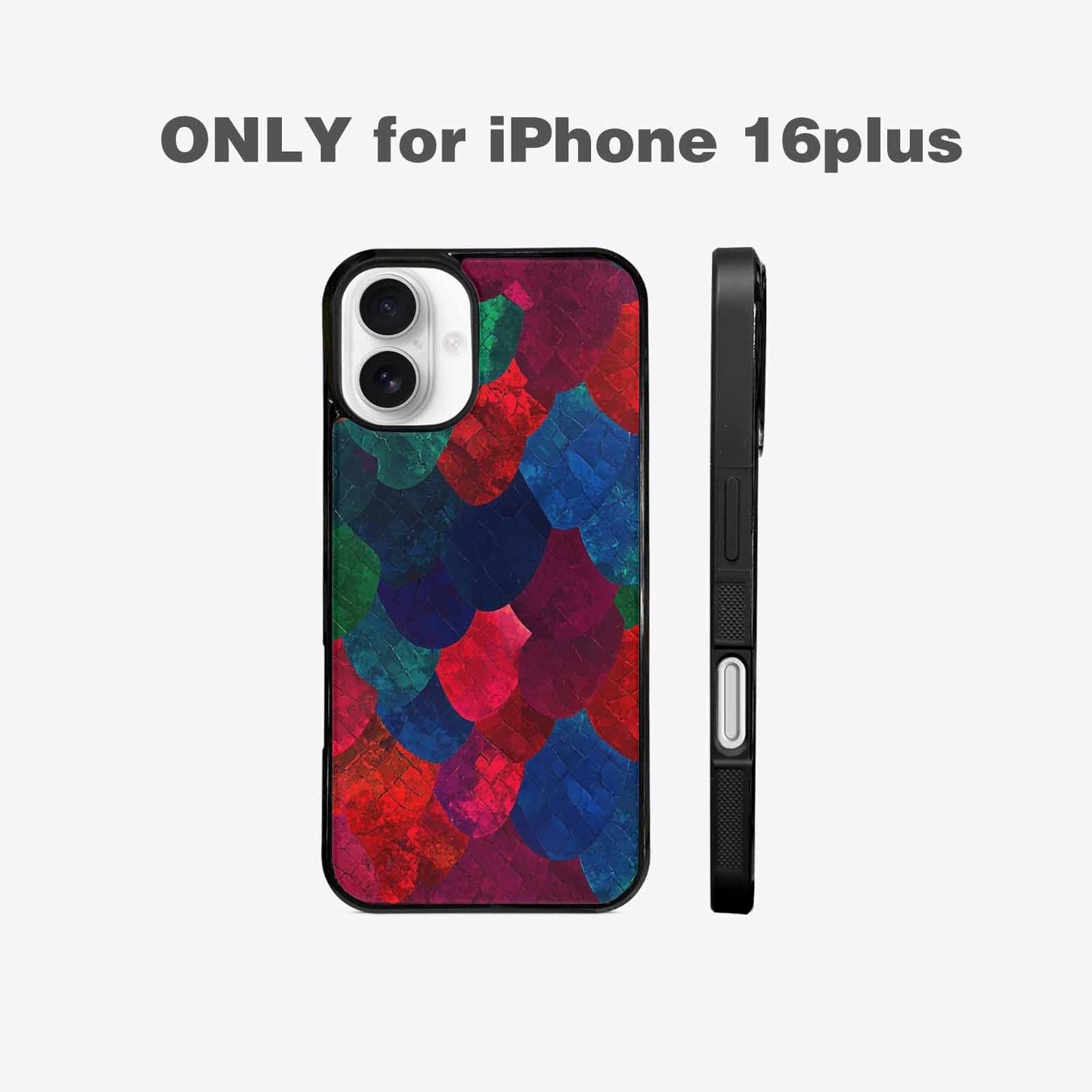iPhone 16 Plus Case — Snake Print Dark Seamless Pattern Vibrant, Custom Art Phone Cover