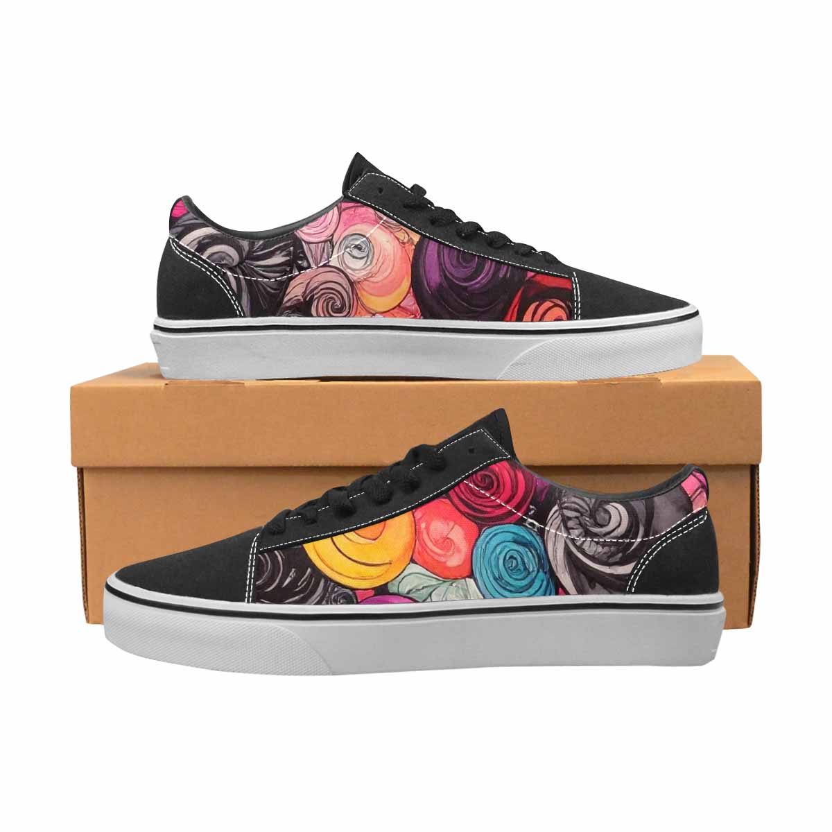 WOMEN'S Tie Lace-Up Canvas Surreal Custom Shoes