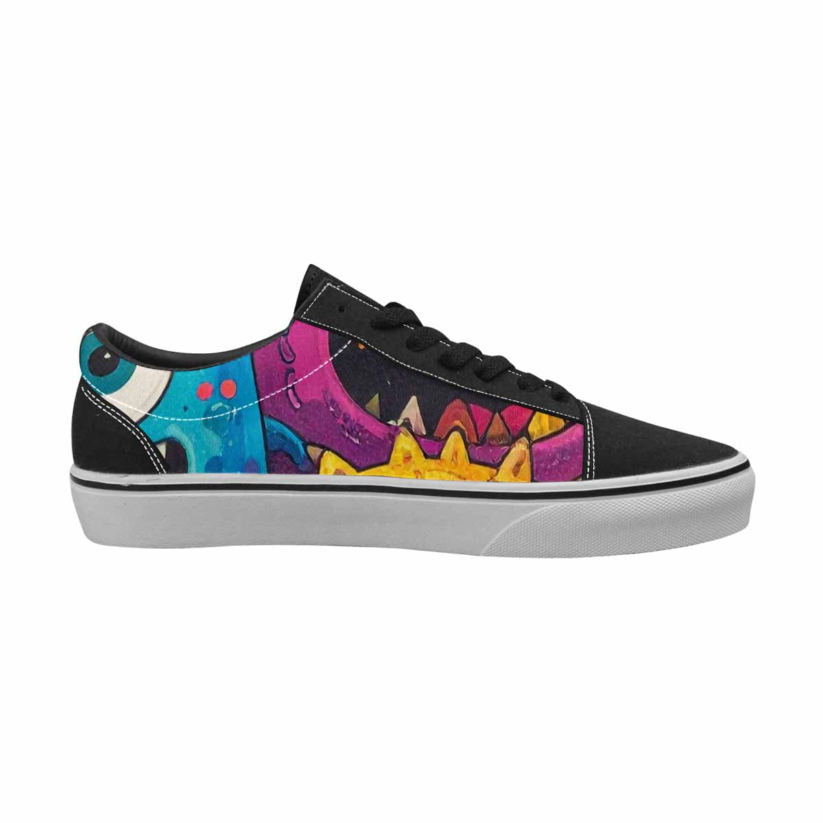 MEN'S Goofy Cartoon Monster Canvas Lace-Up Cottagecore Sneakers