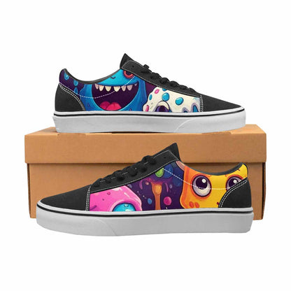 WOMEN'S Melting Ice Cream Monster Lace-Up Canvas Dreamlike Custom Shoes