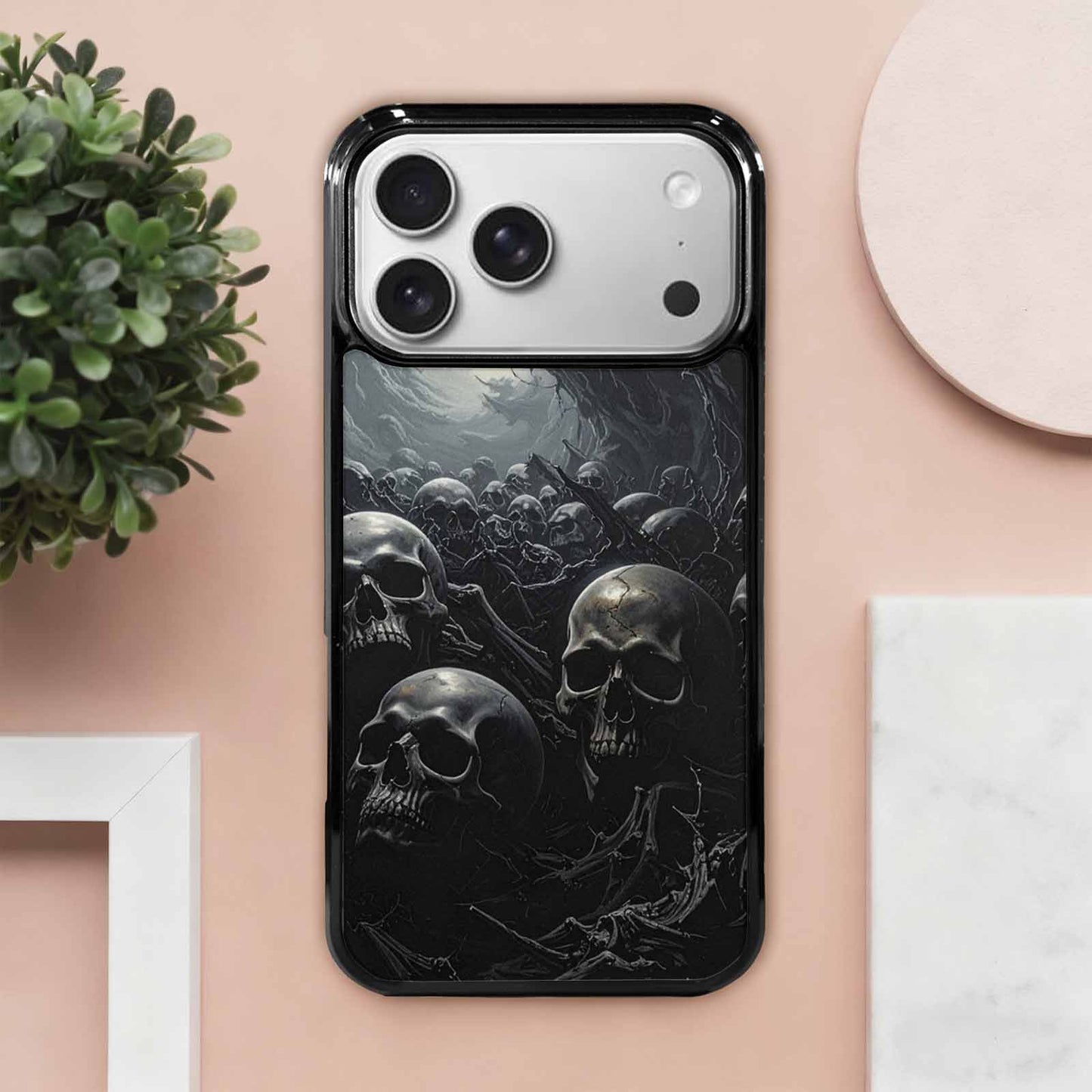 iPhone 17 Pro Max Case — Skull Dark Art Gothic Print Gothic, Custom Made Phone Cover