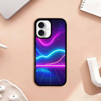 iPhone 17 Case — Neon Cartoon Art Pattern Retro Vintage, Custom Printed Phone Case