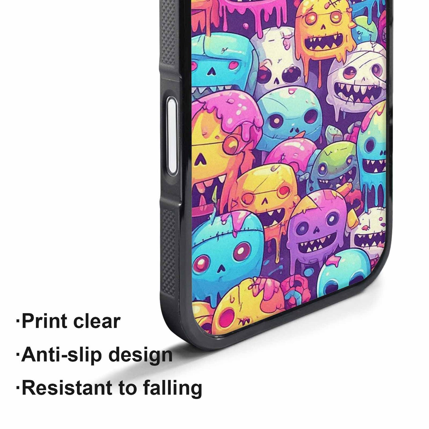iPhone 17 Pro Max Case — Pastel Gore Character Pattern Original Art, Unique Phone Case Design