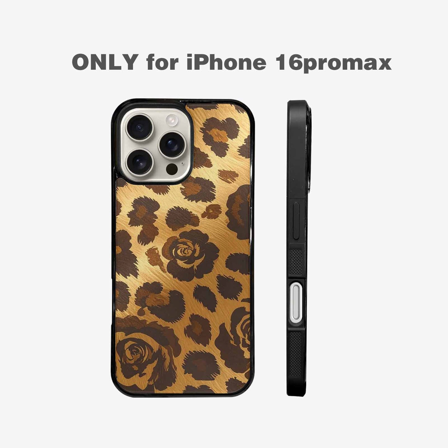 iPhone 16 Pro Max Case — Classic Leopard Print Warm Golden Tan, Custom Designed Case Cover