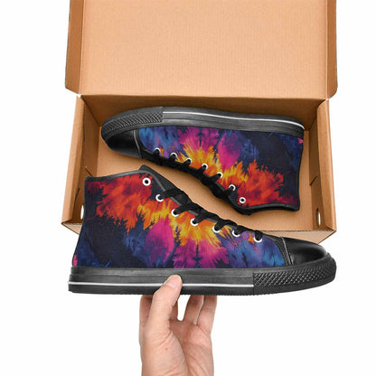 WOMEN'S Tie Dye Dark High Top Canvas Dreamcore Custom Sneakers