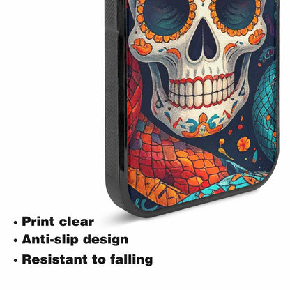 iPhone 15 Case — Snake Skulls Print Alt Custom, Custom Made Phone Cover