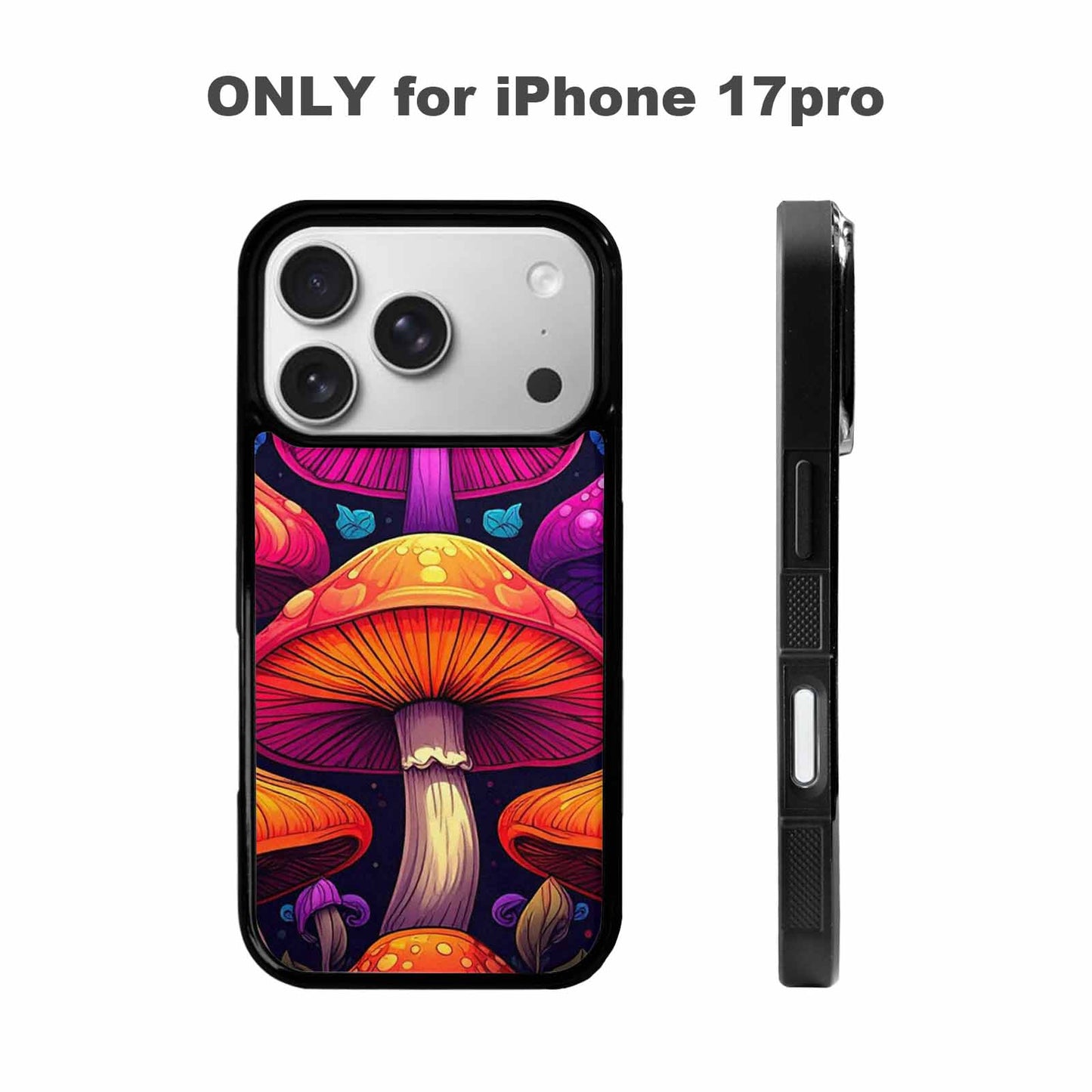 iPhone 17 Pro Case — Psychedelic Mushroom Cartoon Pattern Cartoon Cute, Original Design Phone Case