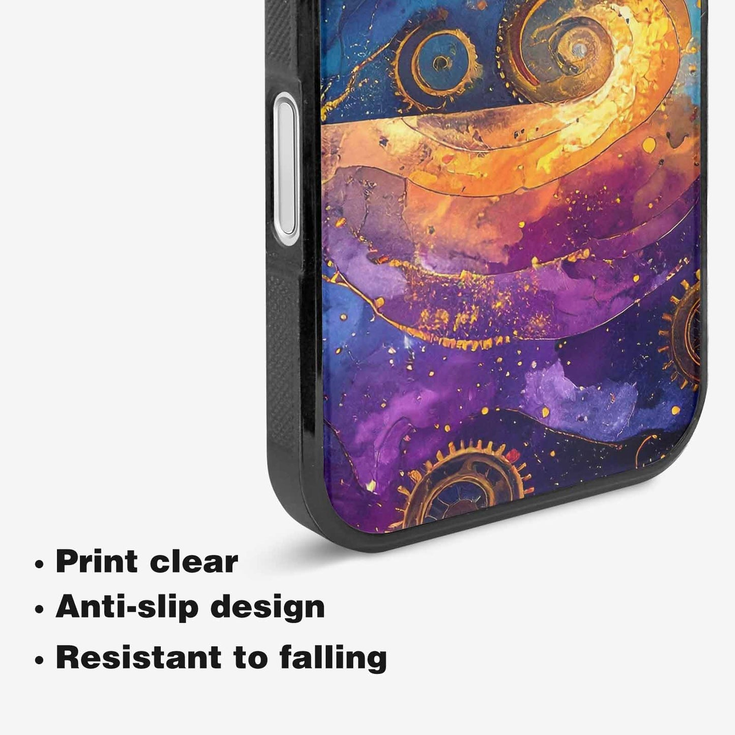 iPhone 16 Case — Steampunk Galaxy Art Seamless Pattern Vibrant, Custom Print Case Cover