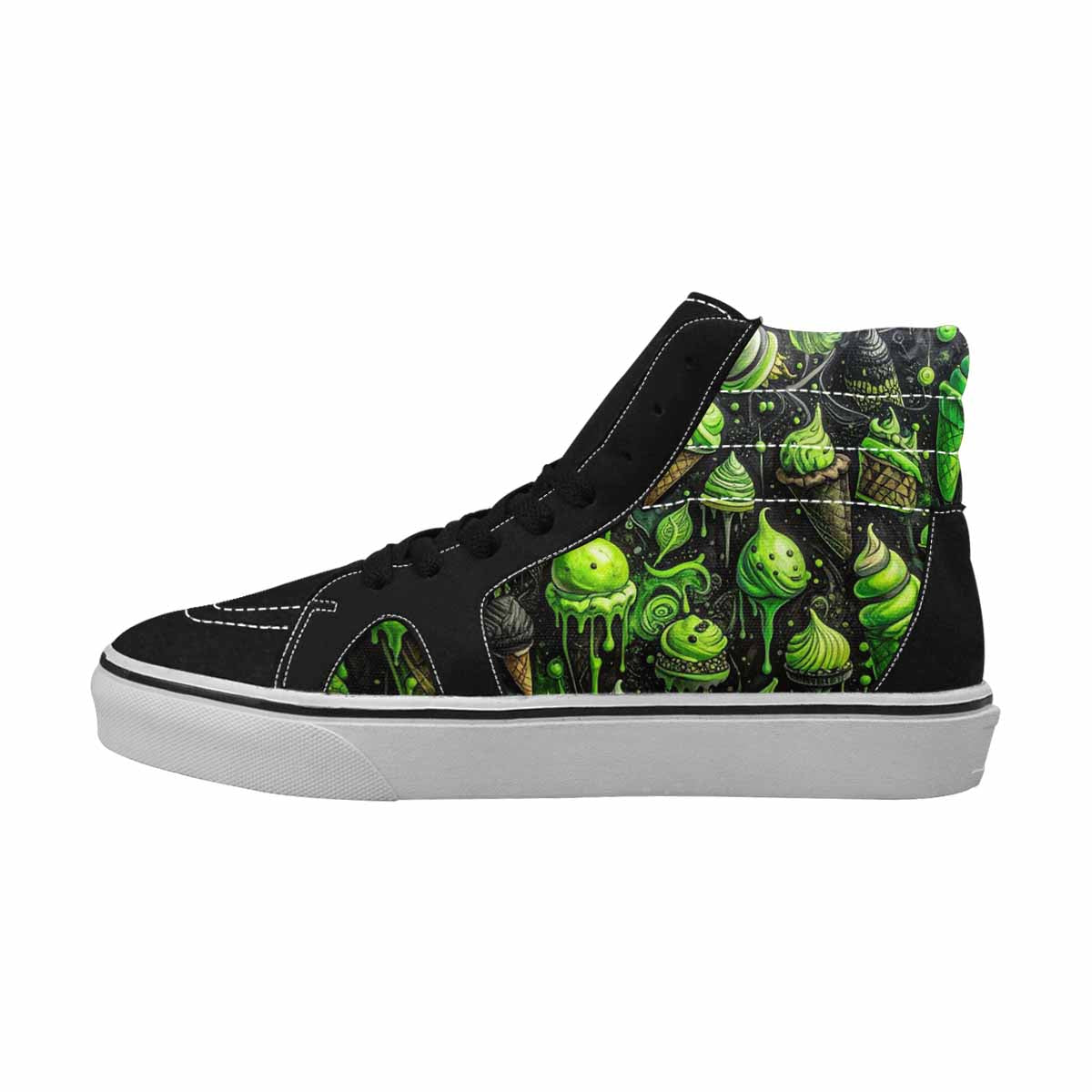 MEN'S Ice Cream Motif High Top Canvas Y2K Custom Shoes