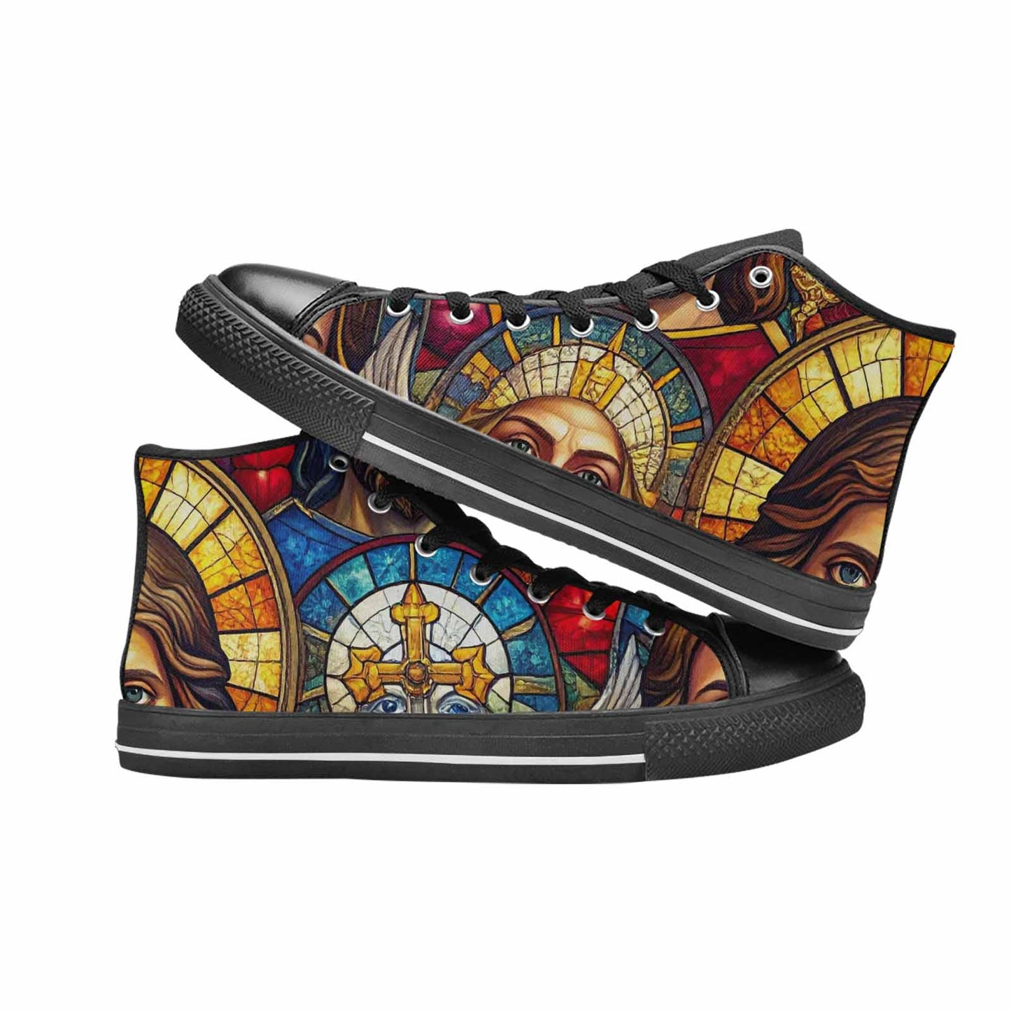 MEN'S Jesus Face Small High Top Canvas Aesthetic Shoes