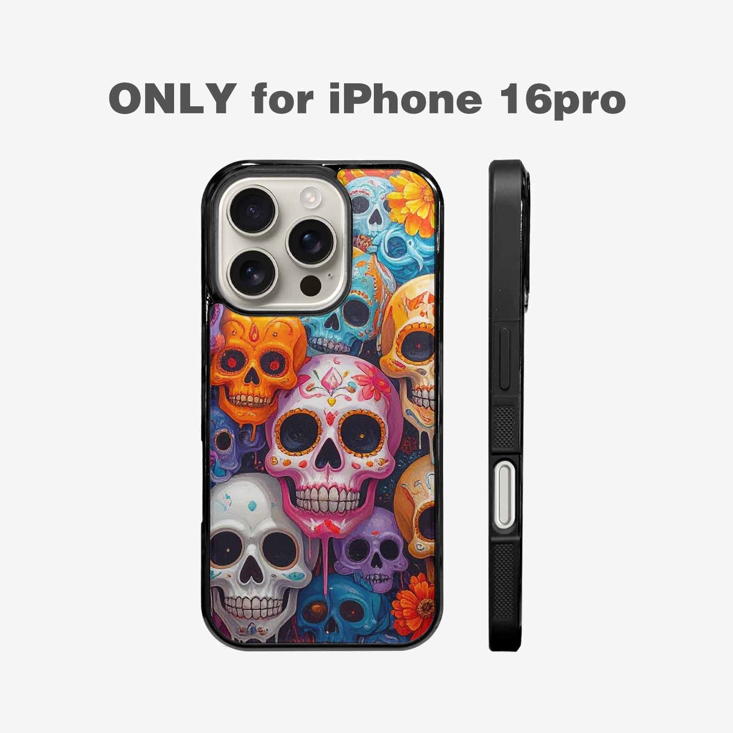 iPhone 16 Pro Case — Sugar Skullsmelting Sugar Skulls 9h5, Custom Made Phone Cover
