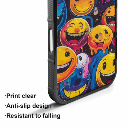 iPhone 17 Case — Small Yellow Smiley Face Original Art, Custom Art Phone Cover