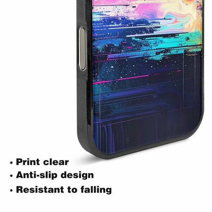 iPhone 16 Pro Case — Glitch Dark Art Seamless Pattern Vibrant, Custom Designed Case Cover
