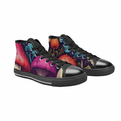 MEN'S Mushroom Skull High Top Canvas Y2K Custom Sneakers