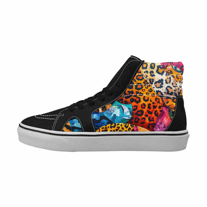 MEN'S Animal Print High Top Canvas Dark Academia Sneakers
