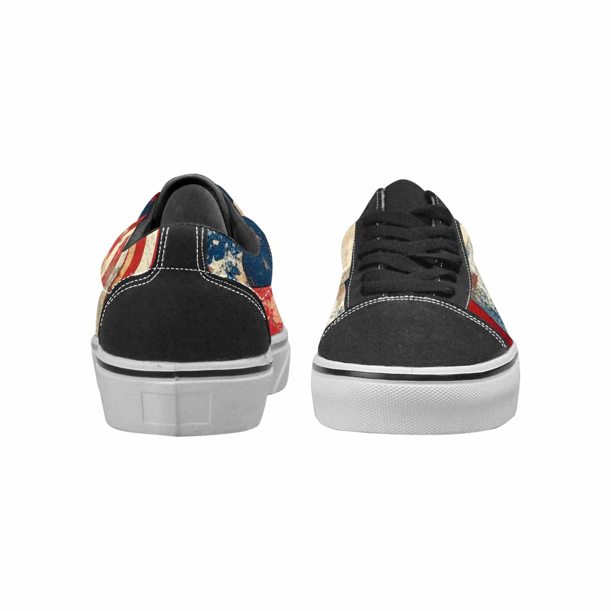 MEN'S American Flag Stars Canvas Lace-Up Cottagecore Custom Shoes
