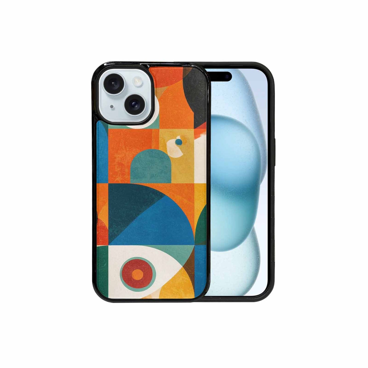 iPhone 15 Case — 1990s Memphis Art Pattern, Customized Protective Case