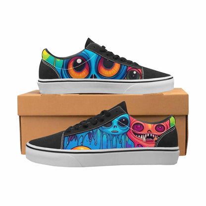 WOMEN'S Melting Aliens Lace-Up Canvas Kaleidoscope Sneakers