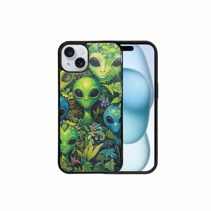 iPhone 15 Plus Case — Aliens Pattern Hundreds Of Sma Giq, Custom Print Case Cover