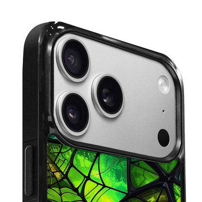 iPhone 17 Pro Case — Neon Camo Spider Web Camo, Personalized Phone Case
