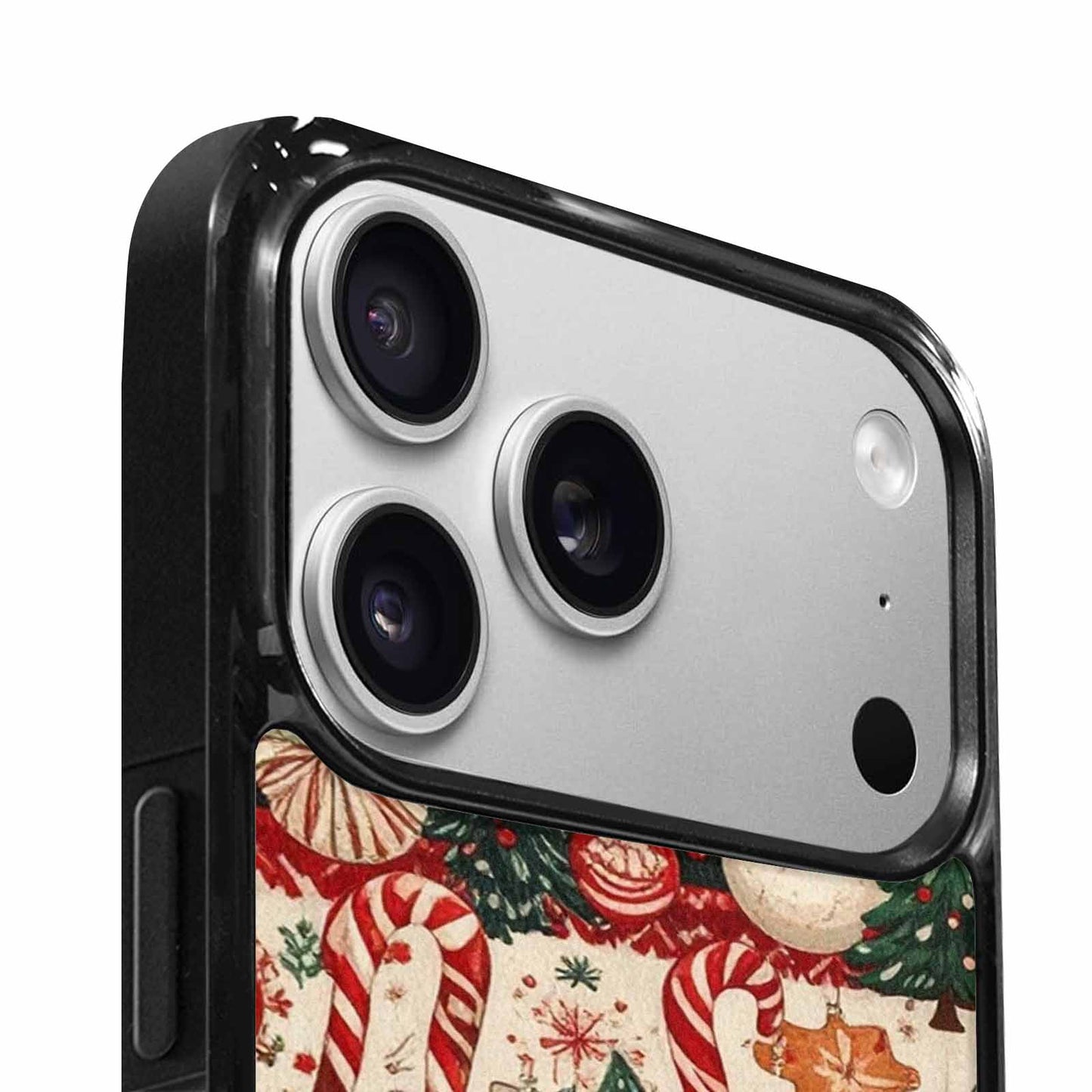iPhone 17 Pro Max Case — Small Christmas Holly Snowflake Original Art, Custom Made Phone Cover