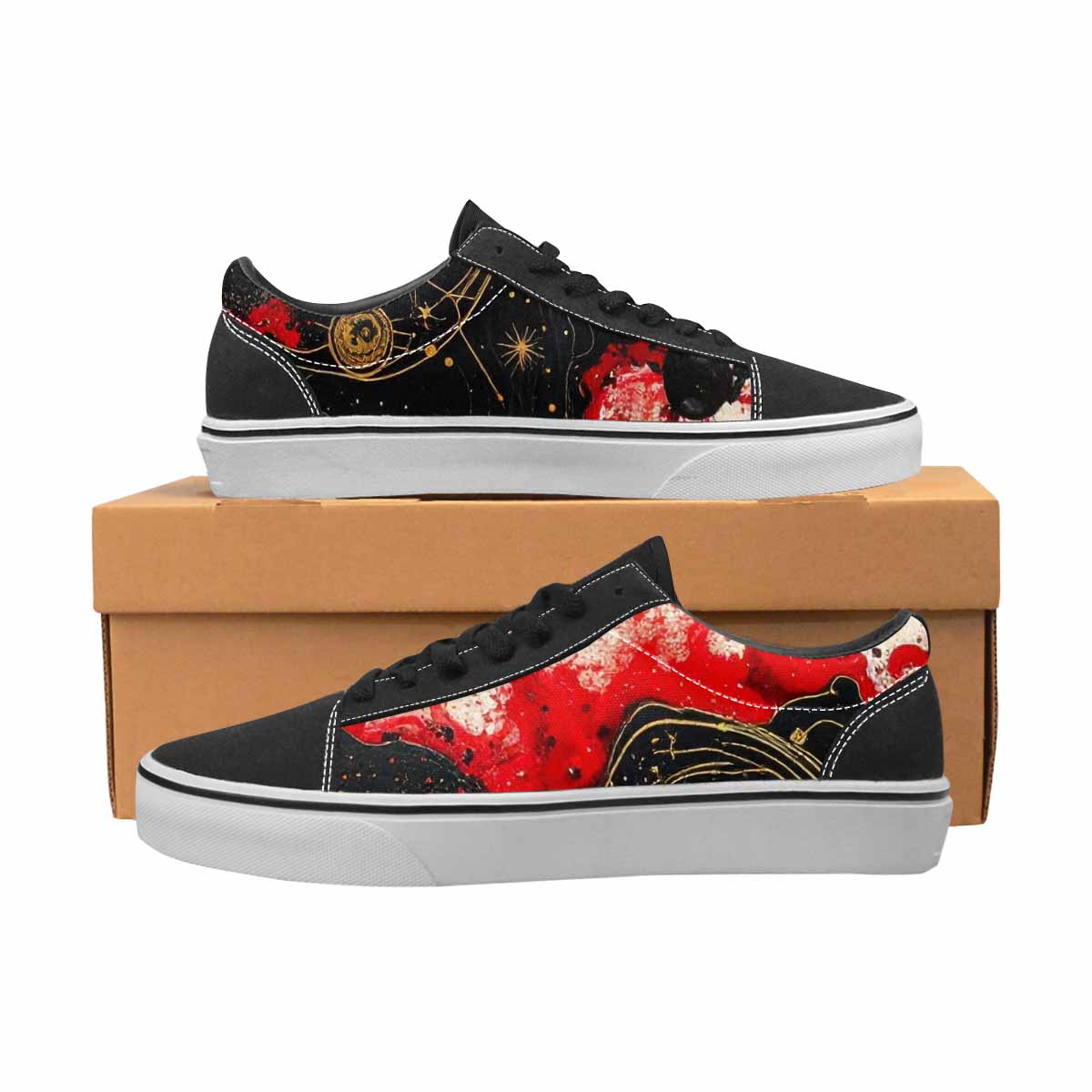 WOMEN'S Zodiac Constellation Lace-Up Canvas Aesthetic Custom Shoes