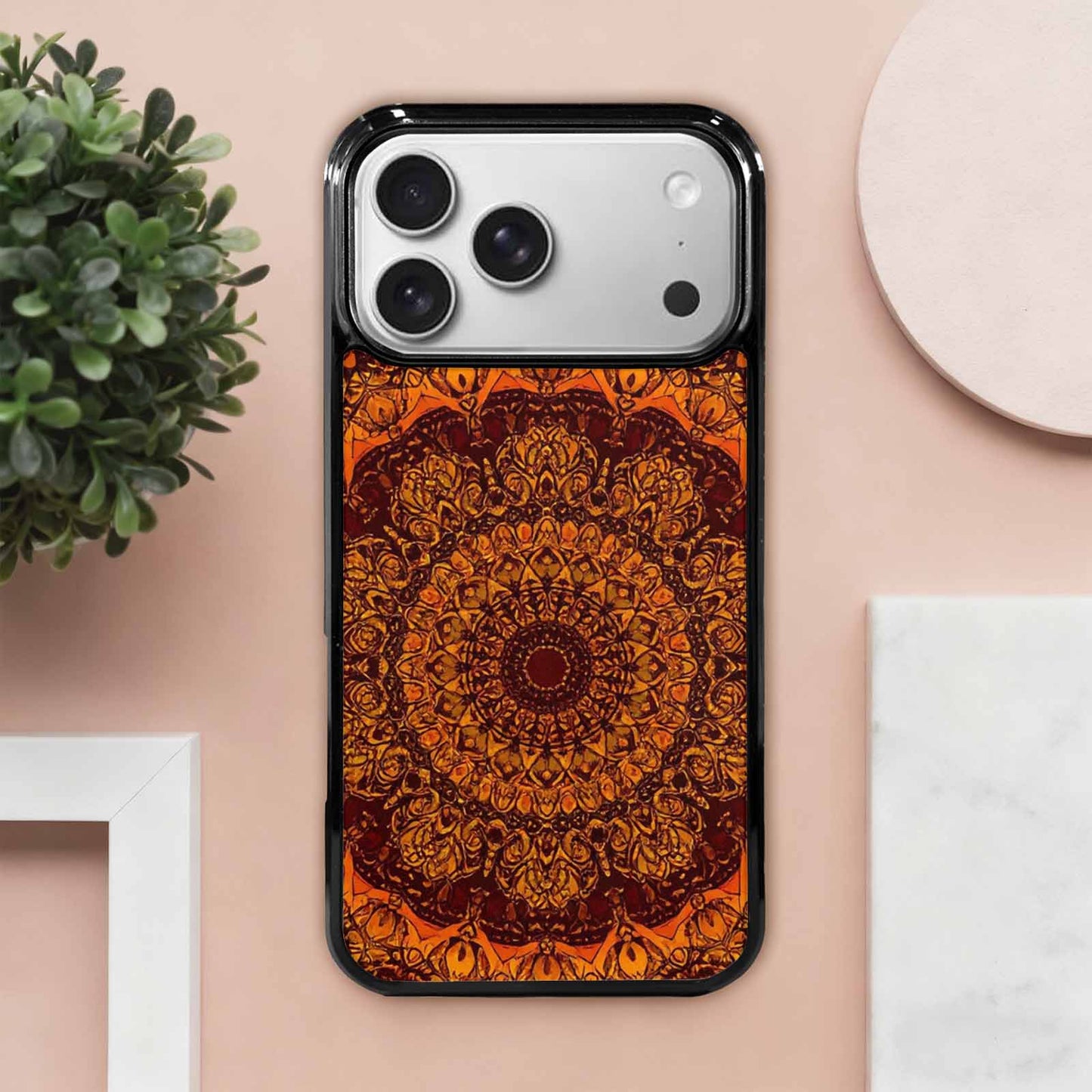 iPhone 17 Pro Max Case — Mandala Lions Art Seamless Original Art, Custom Art Phone Cover