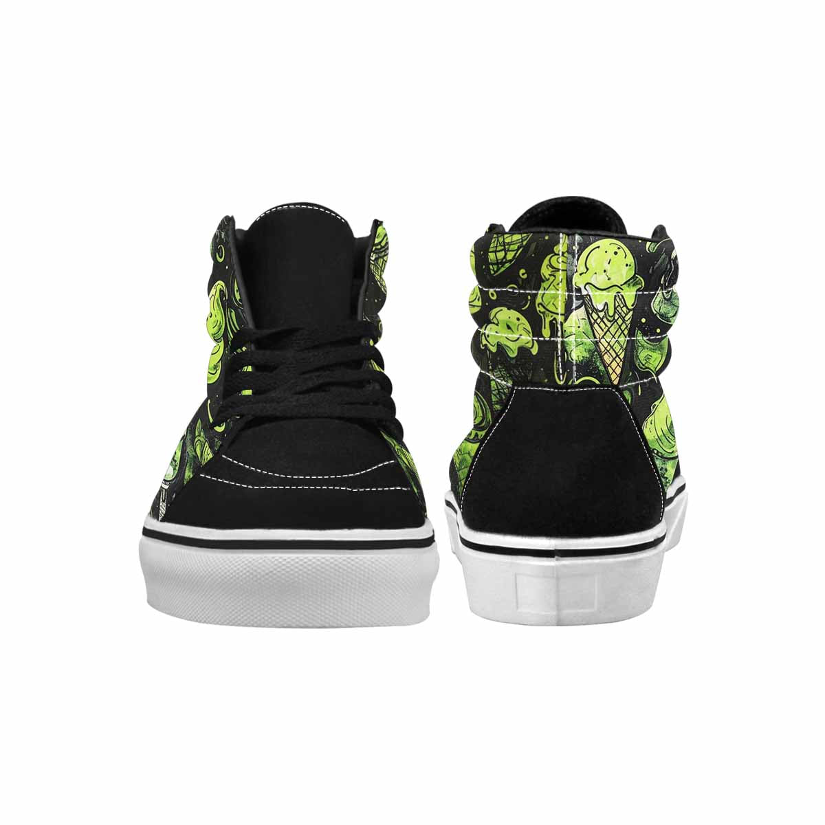 MEN'S Ice Cream Motif High Top Canvas Kaleidoscope Custom Sneakers
