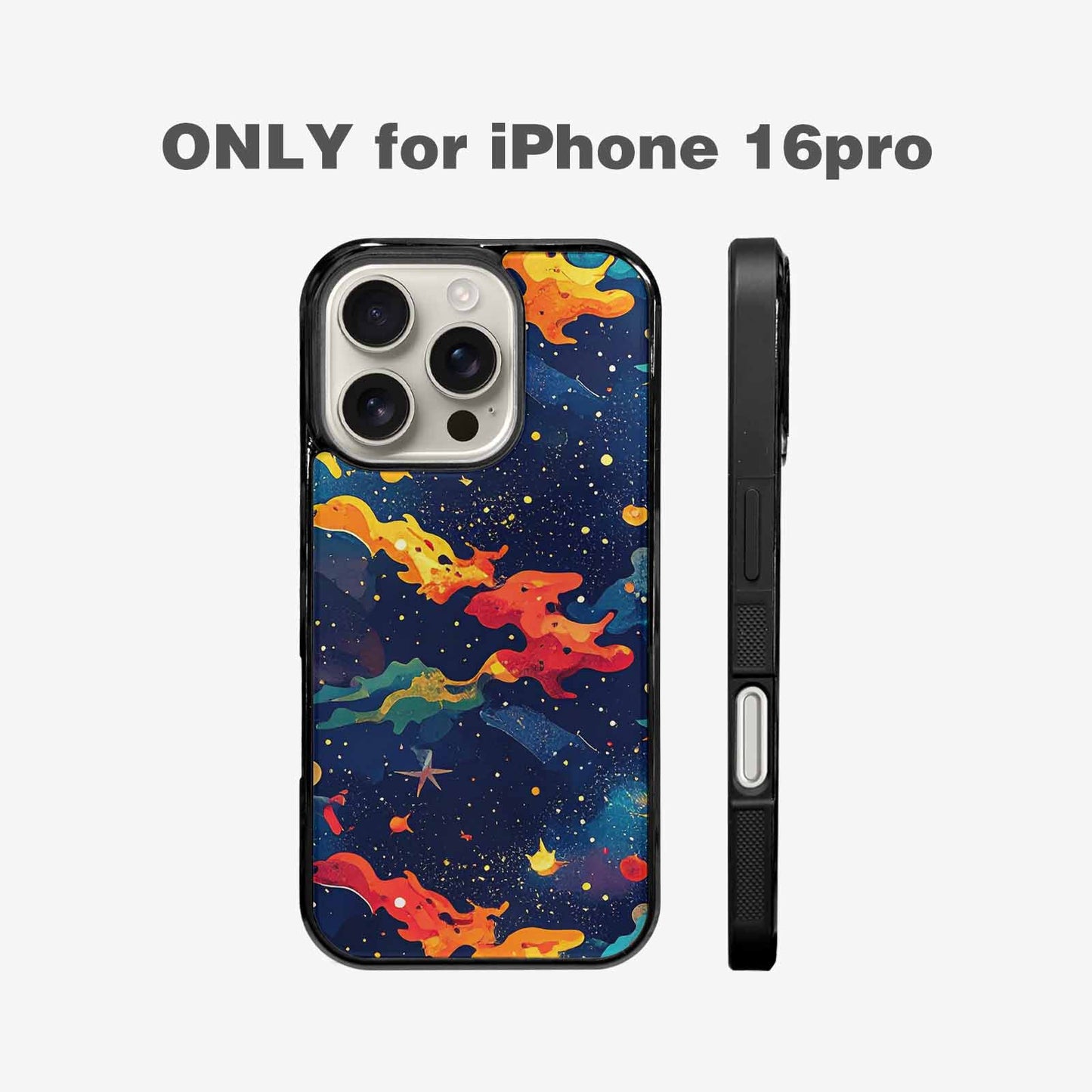 iPhone 16 Pro Case — Cosmic Camo Harmony, Unique Phone Case Design