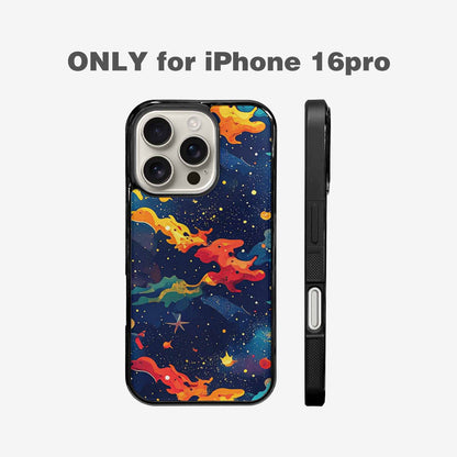 iPhone 16 Pro Case — Cosmic Camo Harmony, Unique Phone Case Design