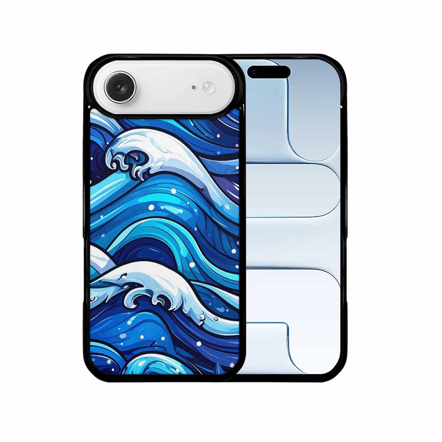 iPhone 17 Air Case — Glossy Winter Wave Seamless Cartoon Cute, Personalized Phone Case