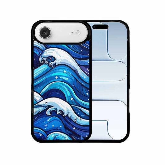 iPhone 17 Air Case — Glossy Winter Wave Seamless Cartoon Cute, Personalized Phone Case