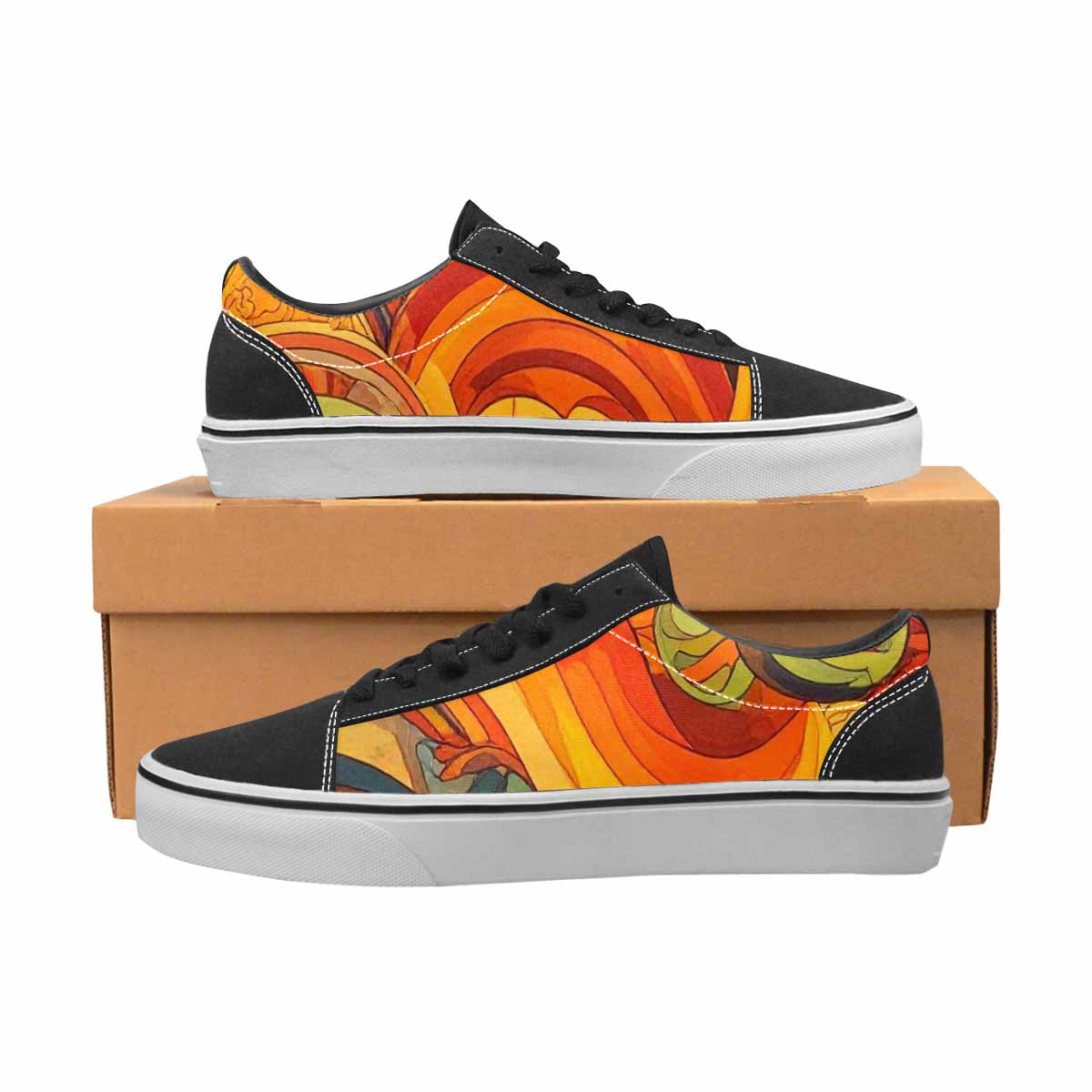 WOMEN'S Groovy 70S Peace Canvas Lace-Up Aesthetic Custom Shoes